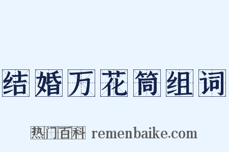 结婚万花筒组词是什么意思的图片